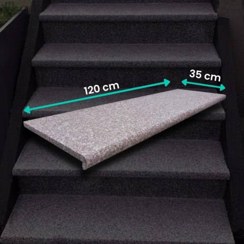 Schodek Granitowy G664 120x35x2 stopnica Bullnose