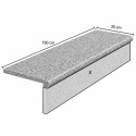 Schodek Granitowy Płomieniowany G603 150x35x2+2 stopnica Bullnose