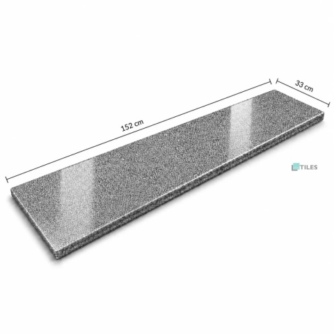 Stopnica / Parapet granitowy grafitowy polerowany G654 NEW 152x33x2 cm