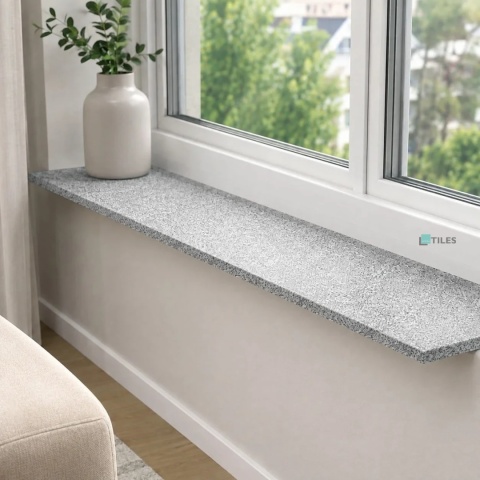 Stopnica / Parapet granitowy szary polerowany G603 New 122x33x2 cm