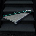 Stopnica Płomieniowana G690 Bazalt Bullnose 135x35x2+2