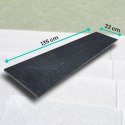 Stopnica bazaltowa płomieniowana G690 Bazalt Black 135x33x2 cm