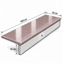 Stopnica granitowa polerowana z antypoślizgiem G664 100x35x2 cm