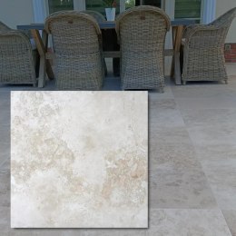 Trawertyn Ivory Classic Mix Cross Cut Szlifowany i Szpachlowany 61x61x1,2 cm (01)