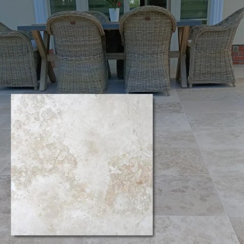 Trawertyn Ivory Classic Mix Cross Cut Szlifowany i Szpachlowany 61x61x1,2 cm (01)