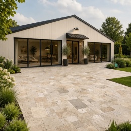 Trawertyn Ivory Classic mix układ rzymski 3cm 1kpl=0,742m2 taras ogród basen | Komplet Rzymski