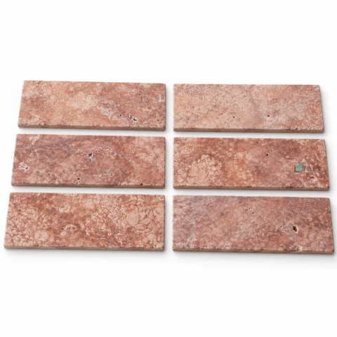 Trawertyn Pink Bębnowany 10x30,5x1 cm